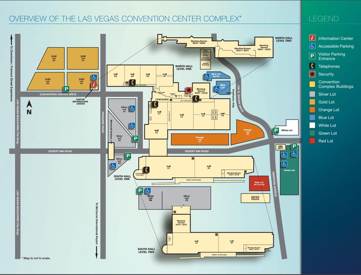 kort af Las Vegas-samningnum center