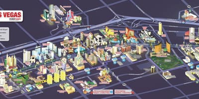 Las Vegas ræma spilavíti kort