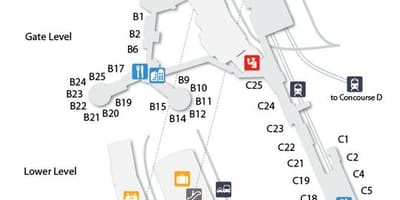 Kort af Las Vegas flugvöllur