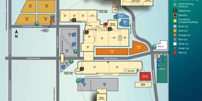 Kort af Las Vegas-samningnum center