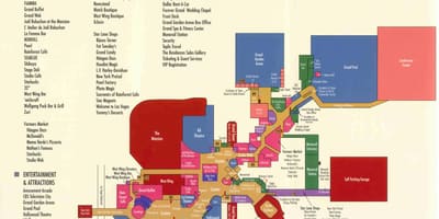 Kort af MGM grand í Las Vegas